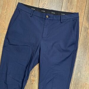 Jos A Bank Traveler Slim Fit Performance Chino Pants Blue Men Size 34x30
